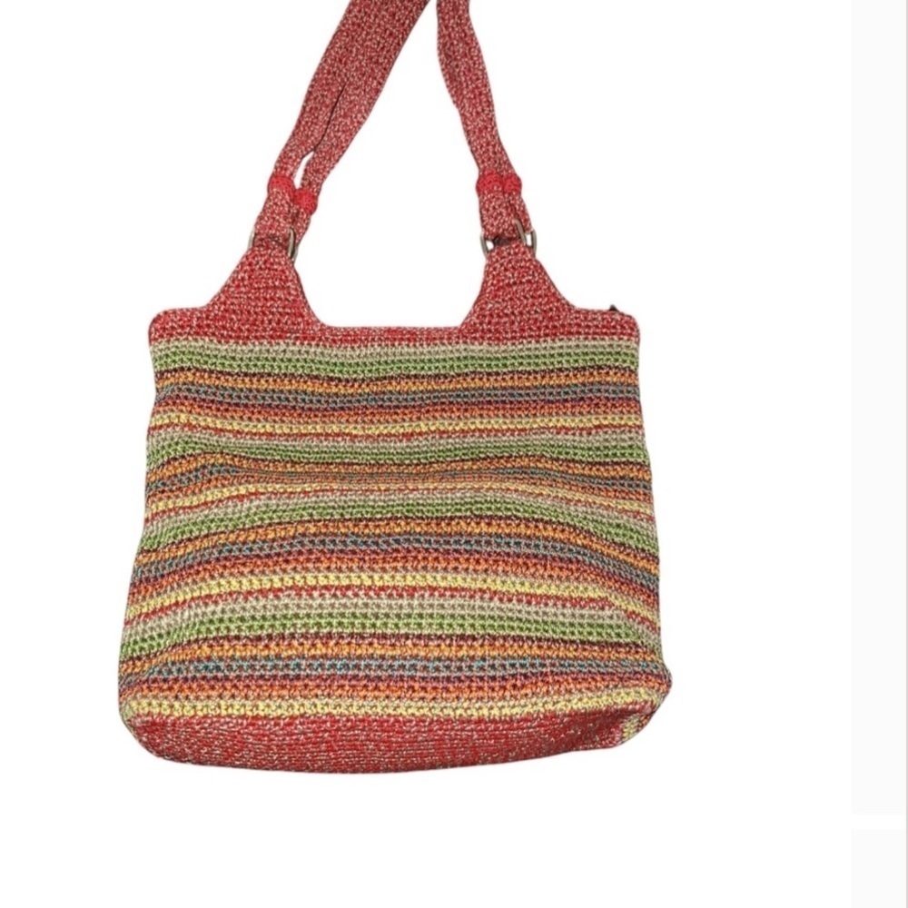 THE SAK BELLE VOYAGER WOVEN MULTI- COLOR HAND TOTE BAG